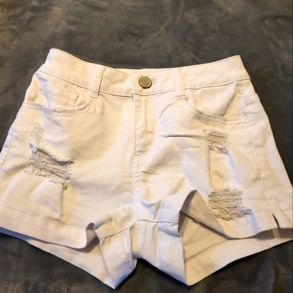 White Jean Shorts, Size 1